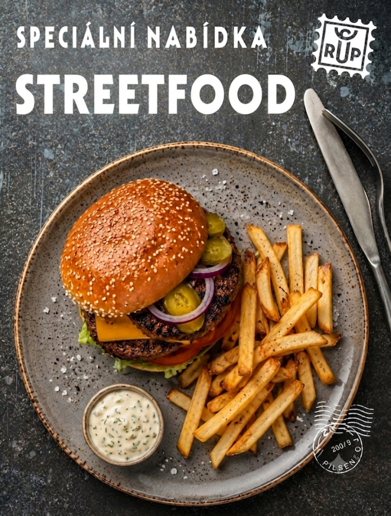 Dvojitý cheeseburger s čedarem a cibulovými kroužky, burger s trhaným vepřovým, fish burger z divokého lososa, tortilly s kuřecími stripsy, smažený sýr v housce nebo hot dog XXL. Co si dáte vy?

Streetfood v Restauraci U Pošty – celou nabídku najdete v odkazu.